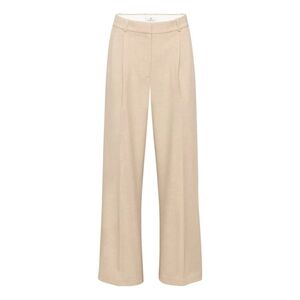 NEW Aritzia Babaton Agency Wide Leg Pants Heather Oat Beige Size 0